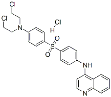 N-[4-[4-[bis(2-chloroethyl)amino]phenyl]sulfonylphenyl]quinolin-4-amin e hydrochloride Struktur