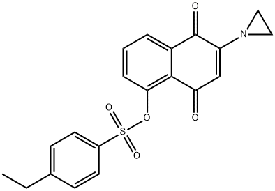 2-aziridinyl-1,4-naphthoquinon-5-yl 4-ethylbenzenesulfonate Struktur