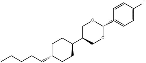 TRANS-2-(4-FLUOROPHENYL)-5-(TRANS-4-N-PENTYLCYCLOHEXYL)-1,3-DIOXANE Struktur