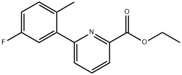 Ethyl 6-(5-fluoro-2-methylphenyl)pyridine-2-carboxylate Struktur