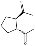 Ethanone, 1,1-(1,2-cyclopentanediyl)bis-, trans- (9CI) Struktur