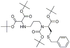 3-Benzylsulfanyl-2-(S)-{[2-(bis-tert-butoxycarbonylmethyl-amino)-ethyl]- tert-butoxycarbonylmethyl-amino}-propionic Acidtert-Butyl Ester Struktur