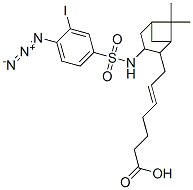 7-(6,6-dimethyl-3-(4-azido-3-iodobenzenesulfonylamino)bicyclo(3.1.1)hept-2-yl)-5-heptenoic acid Struktur