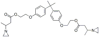 (isopropylidene)bis(p-phenyleneoxyethylene) bis(beta-methylaziridine-1-propionate) Struktur