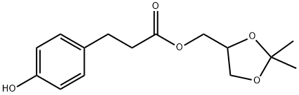 BENZENEPROPANOIC ACID,4-HYDROXY-,(2,2-DIMETHYL-1,3-DIOXOLAN-4-YL)METHYL ESTER Struktur