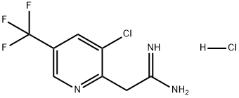 2-Pyridineethanimidamide, 3-chloro-5-(trifluoromethyl)-, hydrochloride (1:1) Struktur