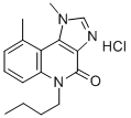 5-n-Butyl-1,9-dimethyl-1H,5H-imidazo(4,5-c)quinolin-4-one hydrochlorid e Struktur