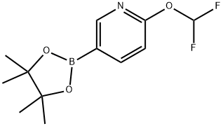 2-(difluoromethoxy)-5-(4,4,5,5-tetramethyl
-1,3,2-dioxaborolan-2-yl)pyridine Struktur