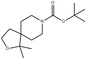 tert-butyl 1,1-dimethyl-2-oxa-8-azaspiro[4.5]decane-8-carboxylate Struktur