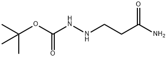 Hydrazinecarboxylic acid, 2-(3-amino-3-oxopropyl)-, 1,1-dimethylethyl ester Struktur