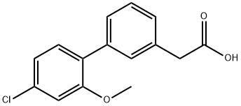 3-(4-Chloro-2-methoxyphenyl)phenylacetic acid Struktur