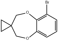 6-Bromo-2,4-dihydrospiro[1,5-benzodioxepine-3,1'-cyclopropane] Struktur