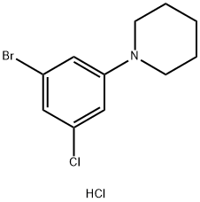 1-(3-Bromo-5-chlorophenyl)piperidine hydrochloride Struktur