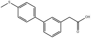 3-[4-(Methylsulfanyl)phenyl]phenylacetic acid Struktur