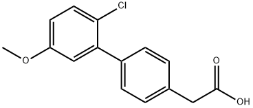 4-(2-Chloro-5-methoxyphenyl)phenylacetic acid Struktur