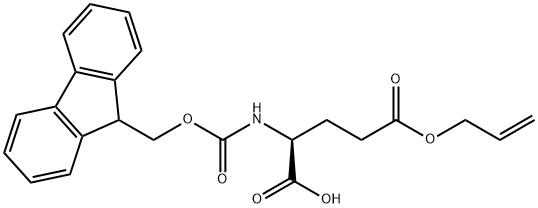 N-芴甲氧羰基-L-谷氨酸 5-烯丙基酯 結構式