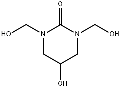 tetrahydro-5-hydroxy-1,3-bis(hydroxymethyl)-1H-pyrimidin-2-one Struktur