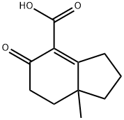 5,6,7,7a-Tetrahydro-7a-methyl-5-oxo-4-indanecarboxylic acid Struktur