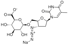 3'-AZIDO-3'-DEOXYTHYMIDINE BETA-D-GLUCURONIDE, SODIUM SALT Struktur