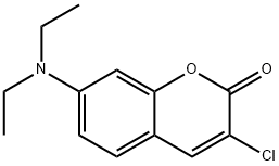 Coumarin, 3-chloro-7-diethylamino- Struktur