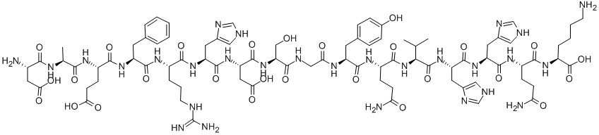 H-ASP-ALA-GLU-PHE-ARG-HIS-ASP-SER-GLY-TYR-GLN-VAL-HIS-HIS-GLN-LYS-OH Struktur