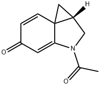 5H-Cycloprop[c]indol-5-one,  3-acetyl-1,1a,2,3-tetrahydro-,  (1aS)-  (9CI) Struktur