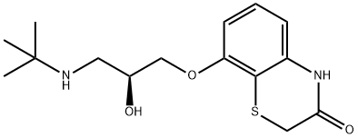 8-(3-tert-butylamino-2-hydroxypropoxy)-3,4-dihydro-3-oxo-2H-(1,4)-benzothiazine Struktur