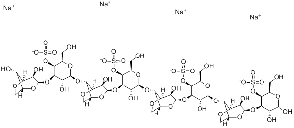 NEOCARRAOCTAOSE 4(1),4(3),4(5),4(7)-TETRASULFATE TETRASODIUM SALT Struktur