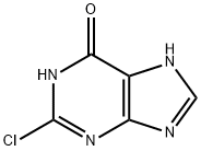 2-Chloro-6-hydroxypurine Struktur