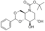 4,6-O-Benzylidene-N-Boc-1,5-imino-D-glucitol Struktur