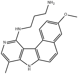 3-methoxy-7H-8-methyl-11-((3'-amino)propylamino)benzo(e)pyrido(4,3-b)indole Struktur