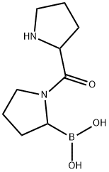 1-(2-pyrrolidinylcarbonyl)-2-pyrrolidinylboronic acid Struktur