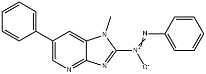 2-(phenylazoxy)-1-methyl-6-phenylimidazo(4,5-b)pyridine Struktur