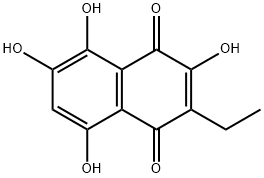 2-ETHYL-3,5,6,8-TETRAHYDROXY-[1,4]NAPHTHOQUINONE Struktur