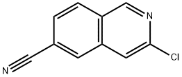 3-Chloro-6-cyanoisoquinoline, 3-Chloro-6-cyano-2-azanaphthalene Struktur