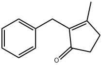 2-benzyl-3-methylcyclopent-2-en-1-one Struktur