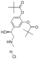 Propanoic acid, 2,2-dimethyl-, 4-[1-hydroxy-2-(methylamino)ethyl]-1,2-phenylene ester, hydrochloride, (S)- Struktur