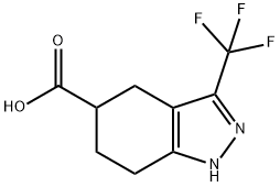 3-(trifluoroMethyl)-4,5,6,7-tetrahydro-1H-indazol-5-carboxylic acid Struktur