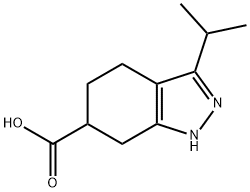 3-isopropyl-4,5,6,7-tetrahydro-1H-indazol-6-carboxylic acid Struktur