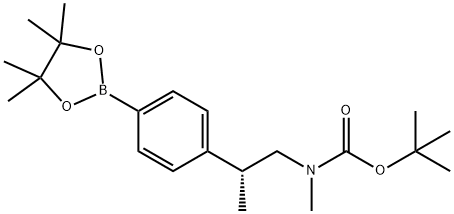 (R)-tert-Butyl methyl(2-(4-(4,4,5,5-tetramethyl-1,3,2-dioxaborolan-2-yl)phenyl)propyl)carbamat Struktur