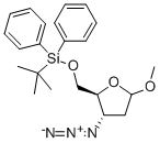 D-ERYTHRO-PENTOFURANOSIDE, METHYL 3-AZIDO-2,3-DIDEOXY-5-O-[(1,1-DIMETHYLETHYL)DIPHENYLSILYL]- Struktur