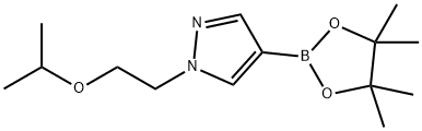 1-(2-Isopropoxyethyl)-4-(4,4,5,5-tetramethyl-[1,3,2]dioxaborolan-2-yl)-1H-pyrazole Struktur