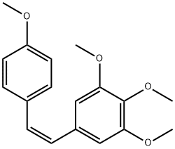 1-(4-methoxyphenyl)-2-(3,4,5-trimethoxyphenyl)ethene Struktur