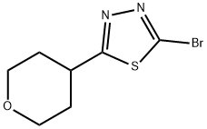 2-Bromo-5-(oxan-4-yl)-1,3,4-thiadiazole Struktur