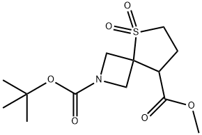 2-tert-Butyl 8-methyl 5-thia-2-azaspiro[3.4]octane-2,8-dicarboxylate 5,5-dioxide Struktur