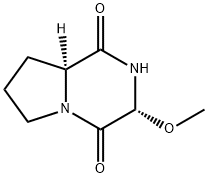 Pyrrolo[1,2-a]pyrazine-1,4-dione, hexahydro-3-methoxy-, (3R-cis)- (9CI) Struktur