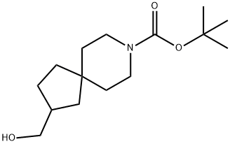 tert-butyl 2-(hydroxymethyl)-8-azaspiro[4.5]decane-8-carboxylate Struktur