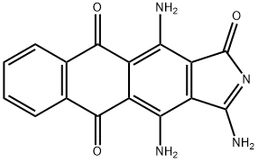 4,11-Diamino-2,3-dihydro-3-imino-1H-naphth[2,3-f]isoindole-1,5,10-trione Struktur