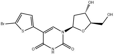 5-(5-bromothien-2-yl)-2'-deoxyuridine Struktur