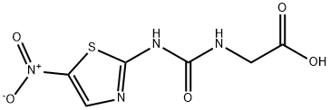 N-(5-nitro-2-thiazolyl)-N'-carboxymethylurea Struktur